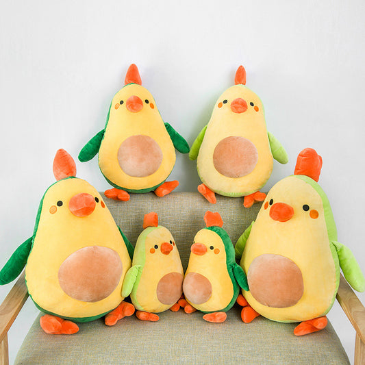 Avocado Chicken Pillow Doll – Soft Short-Plush Stuffed Animal
