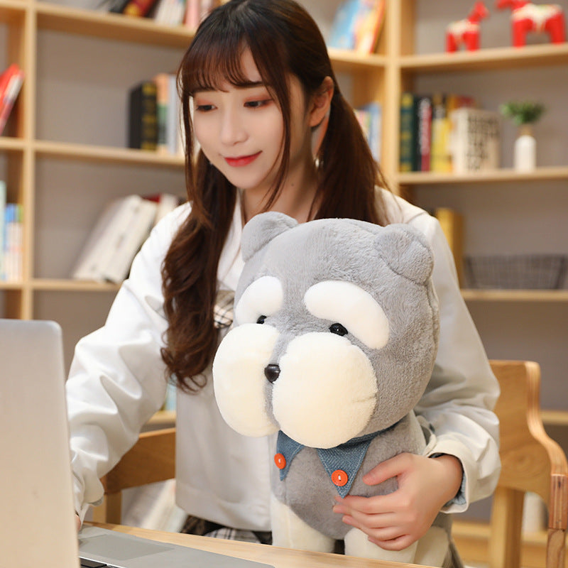 Cloud-Soft Schnauzer: Adorable Plush Dog Doll (Super Soft Short Plush).