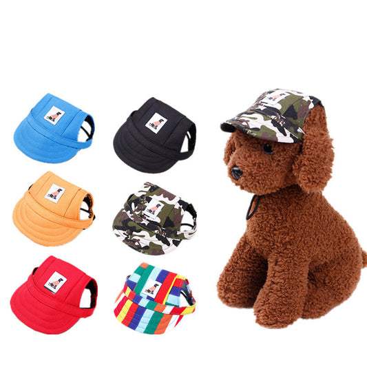 Pet Dog Baseball Hat, Adjustable Polyester Cap for Small, Medium & Large Pets