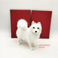 White Samoyed Home Ornament, Handmade Bionic Dog Craft (Rabbit Fur Material)