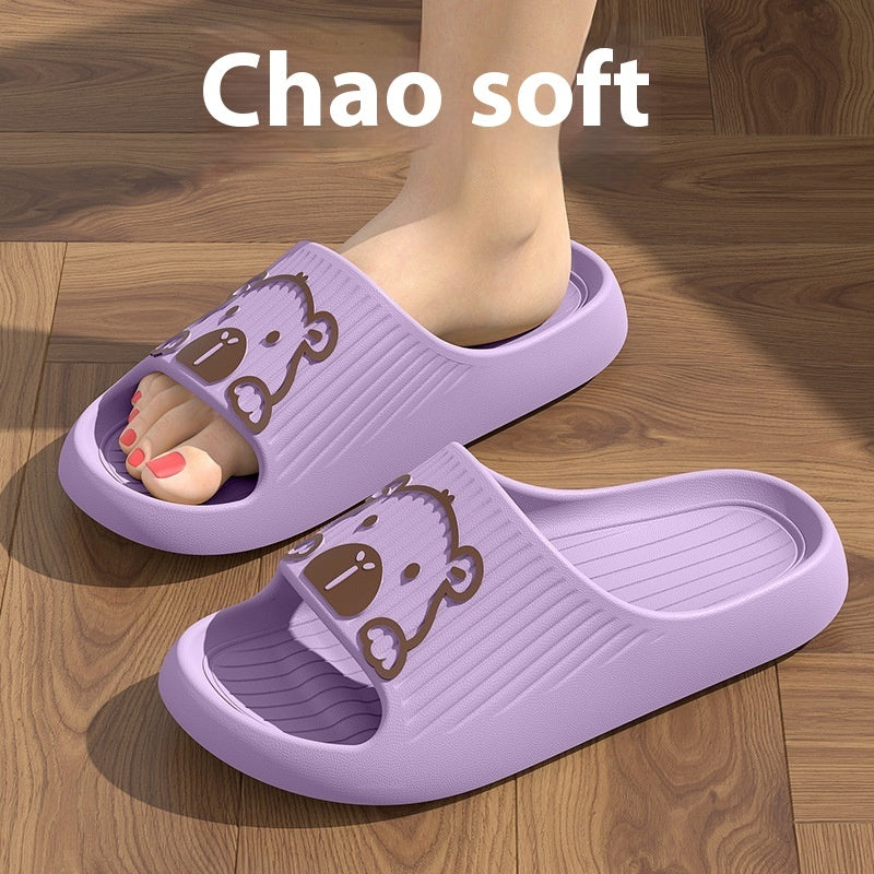 Cute Cartoon Dog Slippers, Non-slip Bathroom & Floor Summer House Shoes