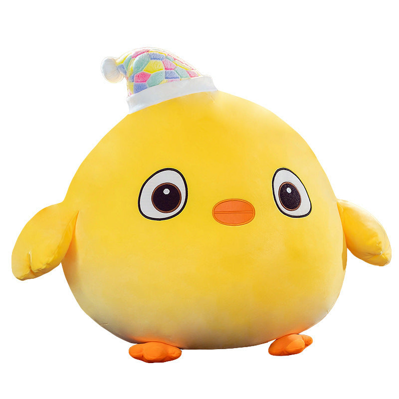 Dreamy Comfort: Soft Little Yellow Chicken Sleeping Pillow Doll (Down Cotton, Super Soft Plush).