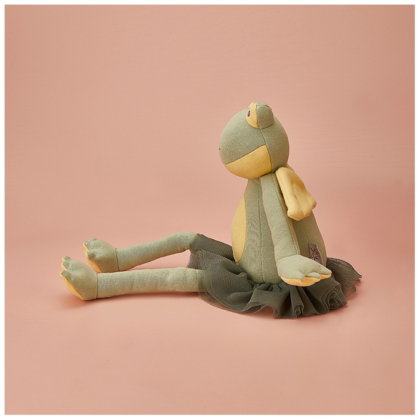 Green Frog Plush Toy with Gauze Skirt – Baby Comforter Gift (40 cm)