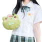 Cute Frog Plush Toy Backpack – Soft Short Plush Doll Bag (20 × 20 cm)