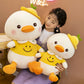 Pure Joy: Cartoon Smiling Little Yellow Duck Plush Doll (Down Cotton, Sitting & Lying Styles).