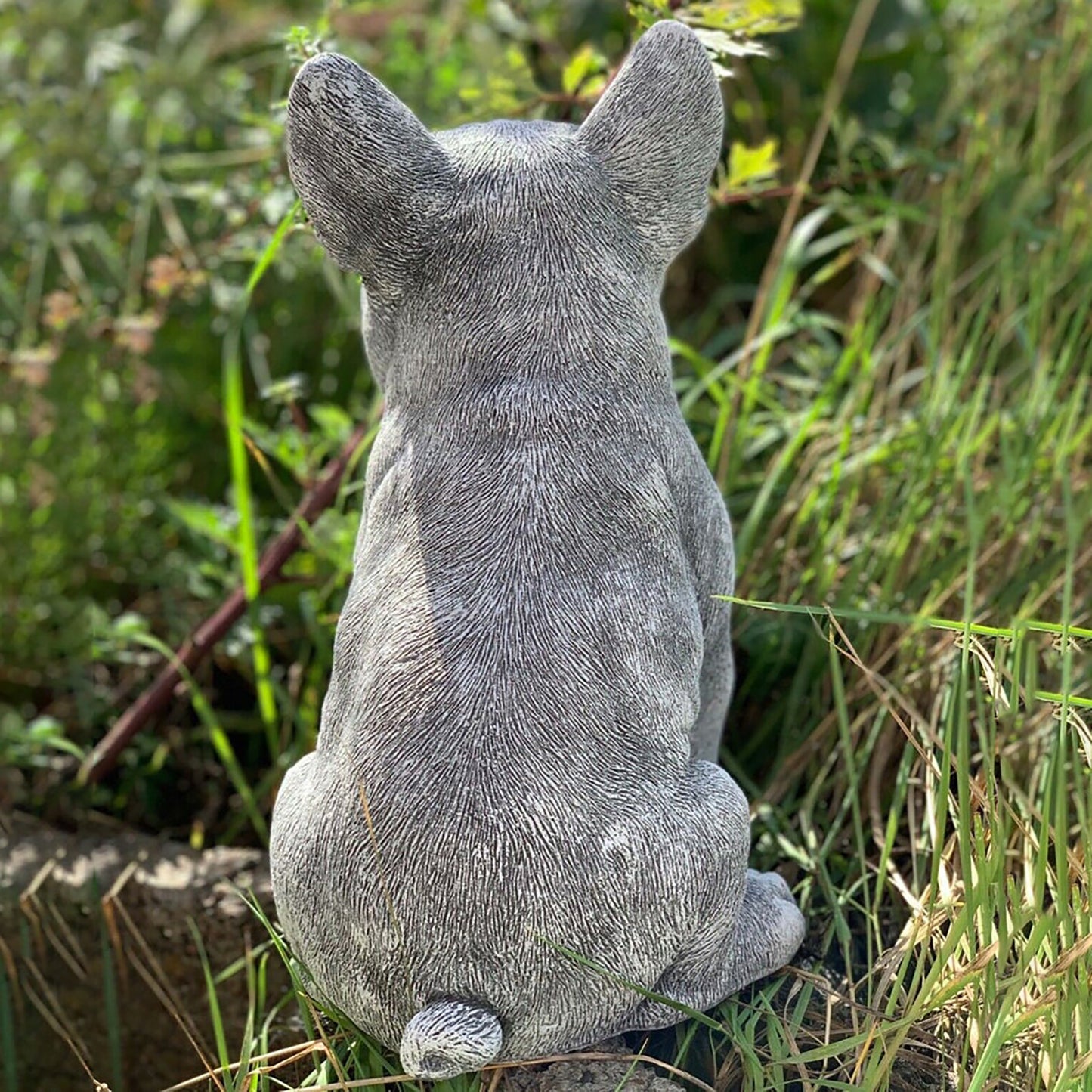 Dog Resin Ornament, Sitting Dog Garden Statue for Home & Outdoor Decoration (Pastoral Style)