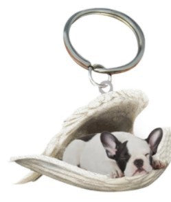 Creative Fashion Cute Dog-Shaped Acrylic Keychain, Single-Sided Print