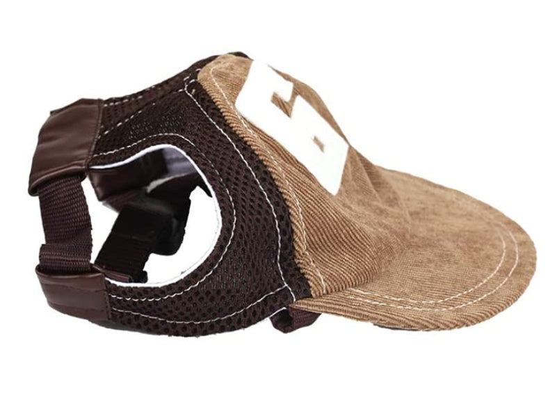 Pet Sports Sun Hat, Breathable Corduroy Sunscreen Cap for Dogs & Cats