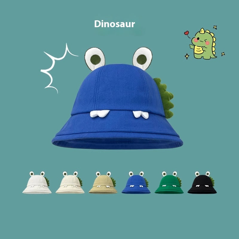 Seasonal Style: Cute Cartoon Fisherman Hat with Frog and Monster Designs (Tie-Dyed).