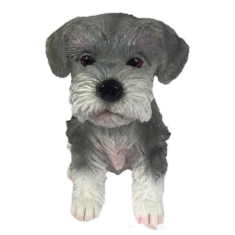 Cute Realistic Dog Ornaments, Pastoral Style Resin Desktop Decoration for Living Room & Home Display