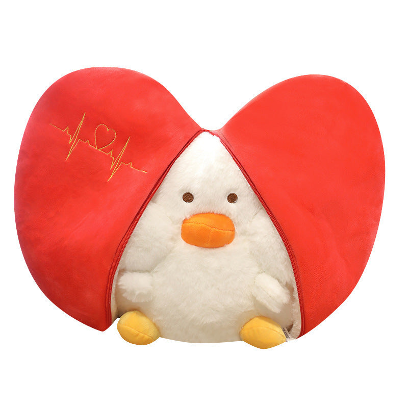 Cute Creative Pear-to-Love Duck Doll Pillow – Adorable Plush Cushion for Teens