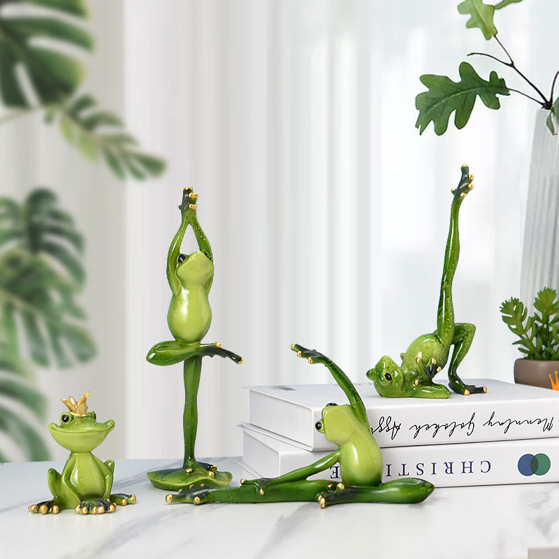 Find Your Zen: Pastoral Resin Yoga Frog Animal Ornaments (Multiple Poses).