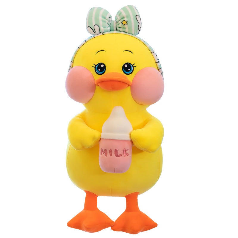 Creative Duck Plush Doll – Large Cute Cosmetic Bottle-Style Plush Toy