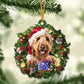 Sleeping Angel Dog Car Pendant, Cute Acrylic Hanging Ornament for Cars, Doors & Home Decoration