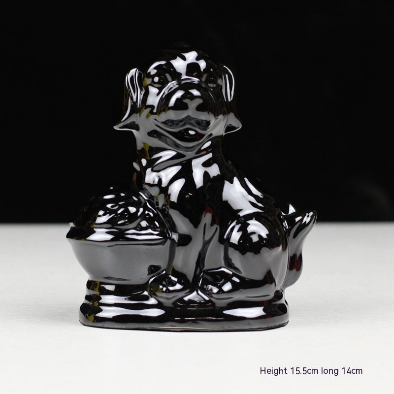 Tang Sancai Dog Ceramic Crafts, Handmade Chinese-Style Dog Ornaments (Multiple Breeds & Sizes)