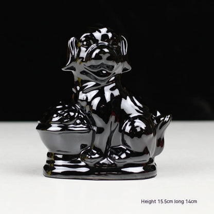 Tang Sancai Dog Ceramic Crafts, Handmade Chinese-Style Dog Ornaments (Multiple Breeds & Sizes)