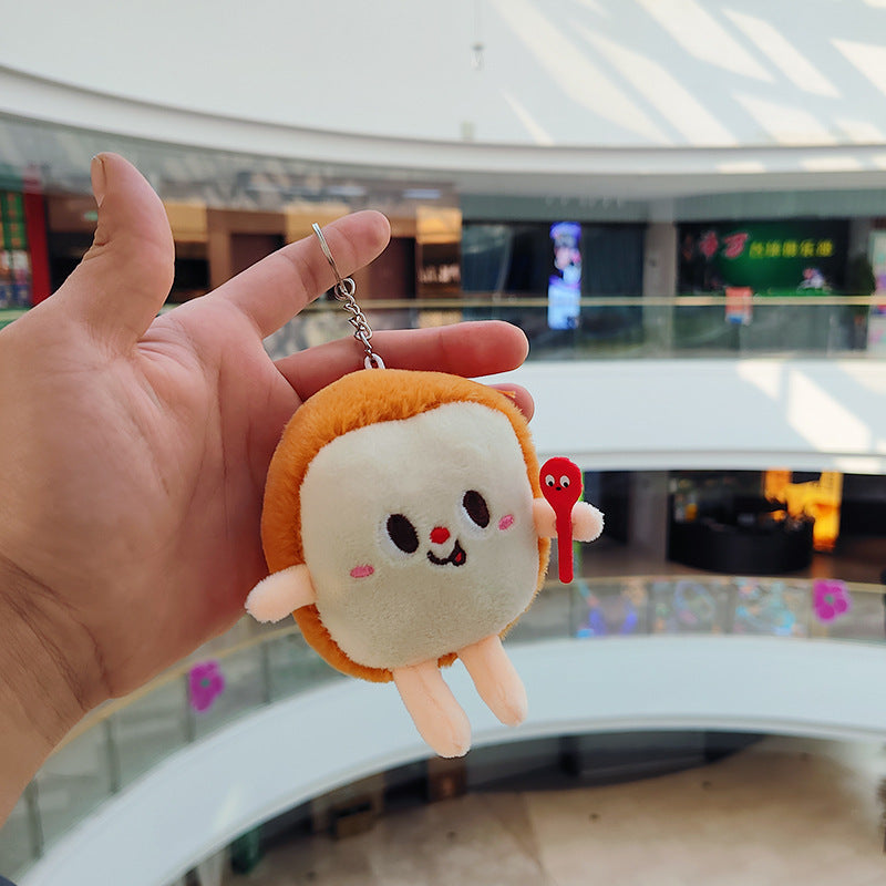 Cartoon Plush Hamburger, Fries, Hot Dog & Chicken Leg Keychain – Cute Food Plush Pendant