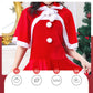 Maid Bunny Christmas Costume, Cute Holiday Dress Set with Shawl, Hat & Skirt