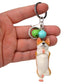 Yoga Dog Independent Corgi Bell Keychain, PVC Resin Climbing Dog Pendant