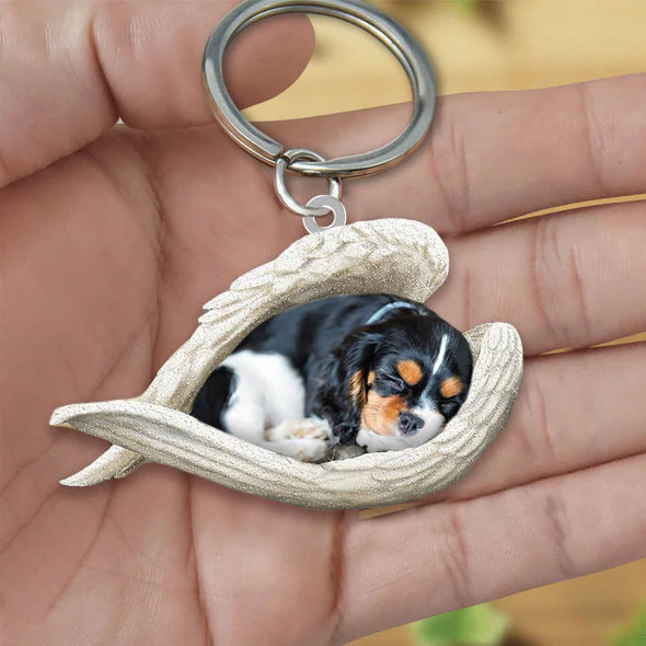 Creative Fashion Cute Dog-Shaped Acrylic Keychain, Single/Double-Sided Print