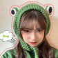 Sweet & Warm: Women's Big Eyes Cartoon Frog Knitted Hat for Shopping and Travel.
