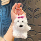 Creative Cartoon Plush West Highland Puppy Dog Keychain