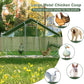 Large Metal Chicken Coop – Walk-In Hen Run with Galvanized Wire, Waterproof & UV-Resistant Cover for Chickens, Ducks, Rabbits, and Outdoor Pets