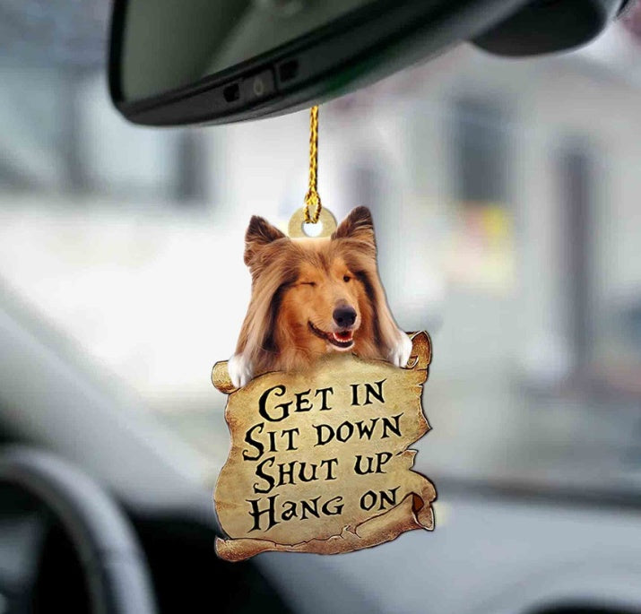 Sleeping Dog Angel Car Pendant, Acrylic Hanging Ornament for Cars, Doors & Home Decor