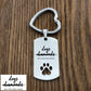 Custom DIY Dog Tag Photo Keychain, Stainless Steel Engraved Pet Portrait Keepsake