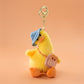 Creative Waibo Duck Plush Keychain – Cute Tilt-Head Duck Pendant (Yellow & White)
