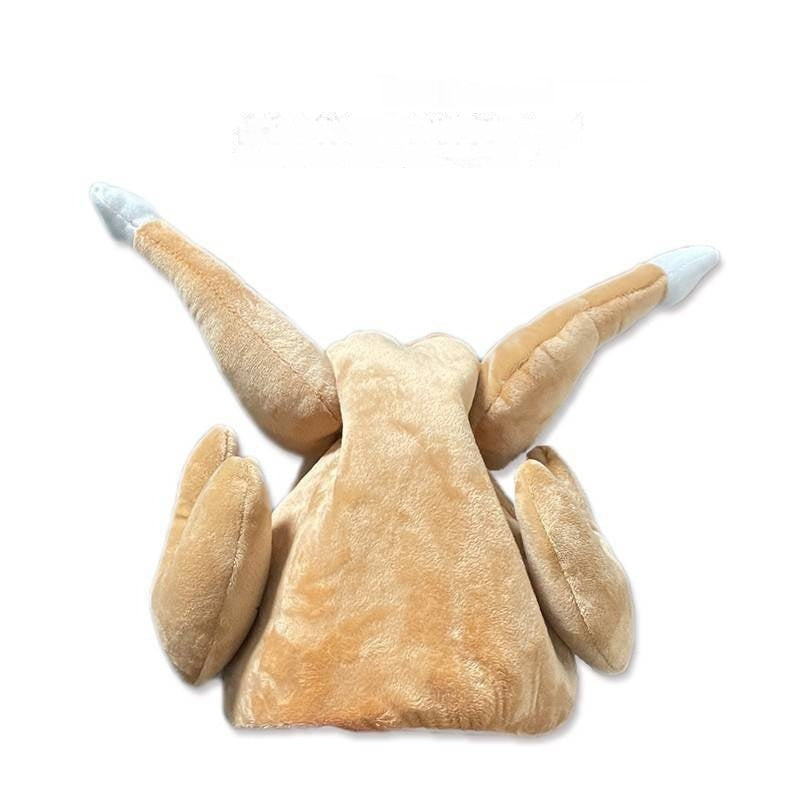 Hilarious Headwear: Movable Chicken Leg Electric Funny Plush Halloween Hat (With or Without Music).