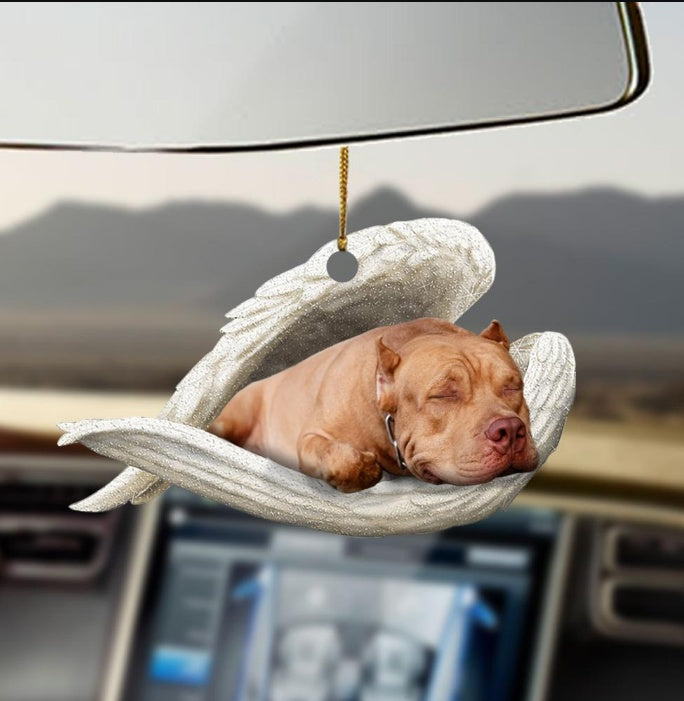 Sleeping Dog Angel Car Pendant, Acrylic Hanging Ornament for Cars, Doors & Home Decor