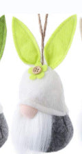 Easter Bunny Wool Ornaments, Colorful Hanging Spring Pendant
