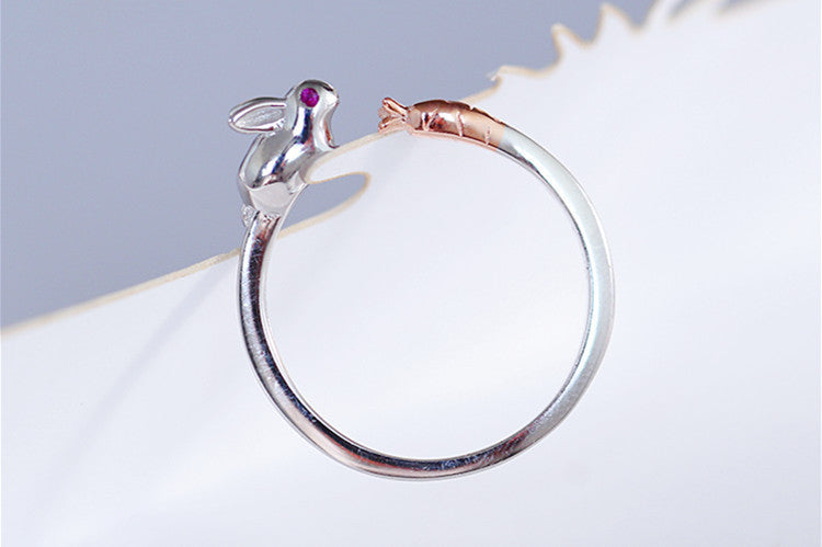 Fashion Cute Bunny Ring, Women’s Copper Animal/Zodiac Rabbit Ring