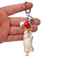 Yoga Dog Independent Corgi Bell Keychain, PVC Resin Climbing Dog Pendant