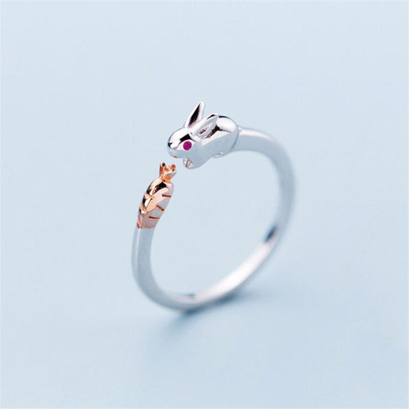 Fashion Cute Bunny Ring, Women’s Copper Animal/Zodiac Rabbit Ring