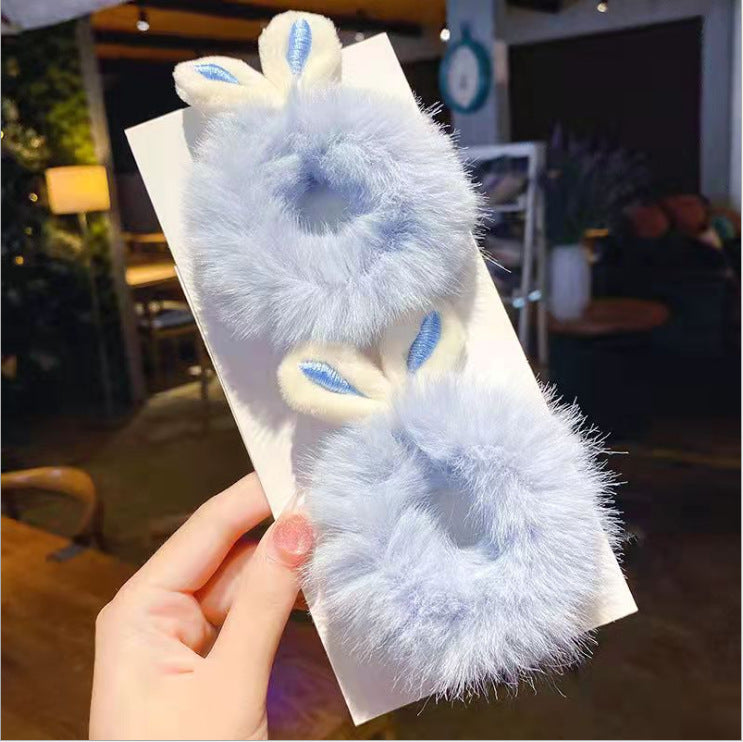 Hair Rope, Simple Bunny Ears Plush Hair Ring (Korean Style)