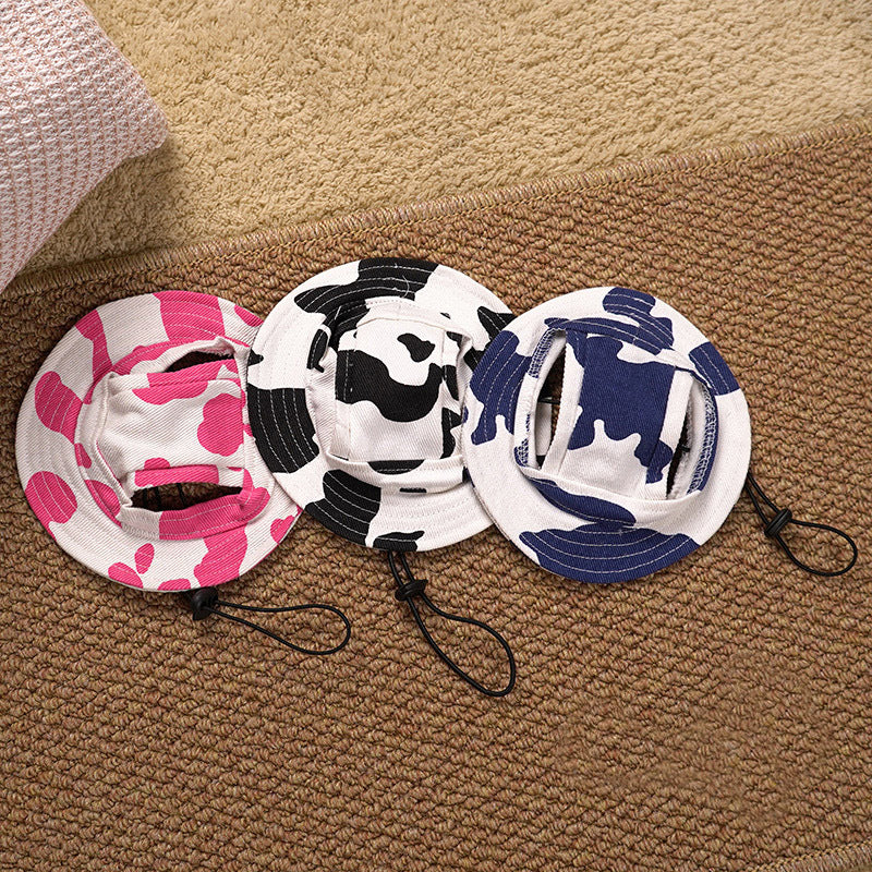 Breathable Dog Sun Hat with Ear Holes, Comfortable Outdoor Pet Cap for Summer Protection