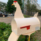 Farmhouse Flair: Modern Simplicity Metal Iron Chicken Mailbox Ornament.