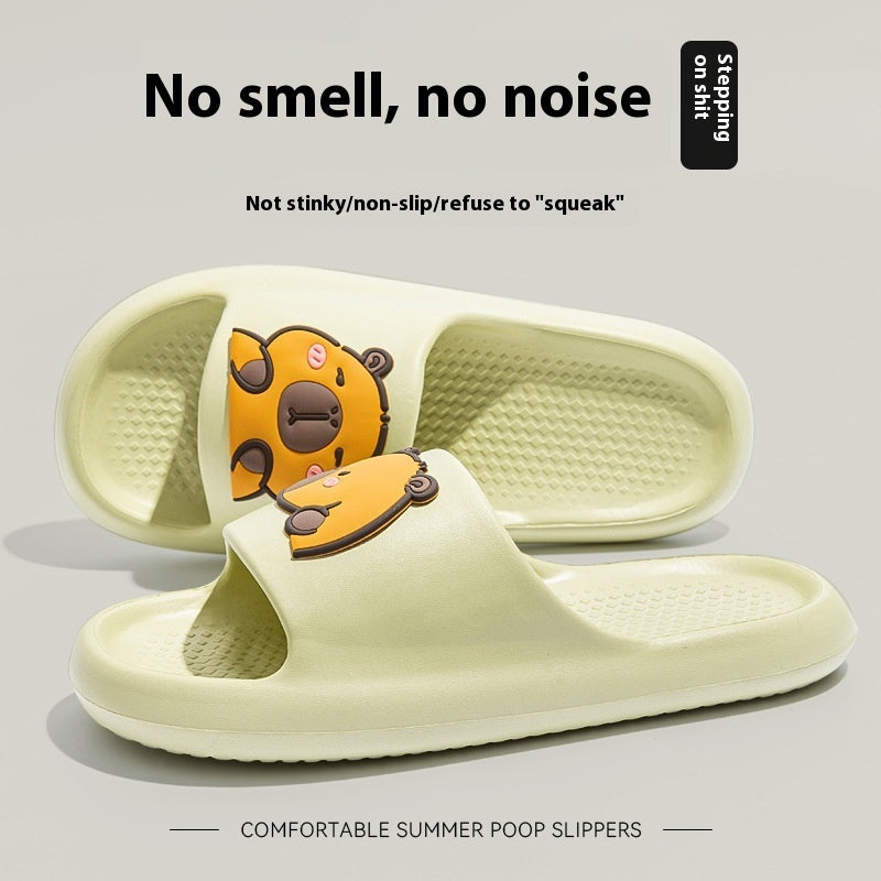 Cute Cartoon Dog Slippers, Non-slip Bathroom & Floor Summer House Shoes