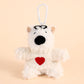 Creative Cartoon Plush West Highland Puppy Dog Keychain