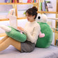 Huggable Comfort: Crystal Super Soft Frog Plush Pillow Doll with PP Cotton Filling.