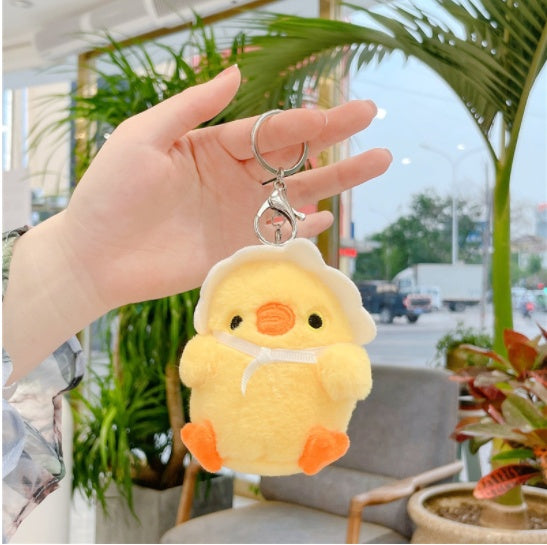 Cute Little Chicken Plush Toy Pendant – Soft Cloth Keychain Doll