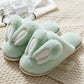 Cotton Slippers for Women, Cute Cartoon Bunny Rabbit Ears with Bag Heel