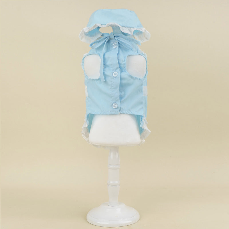 Pet Maid Outfit with Hat, Cute Spring & Summer Skirt Clothing for Cats & Dogs