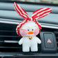 Kawaii Café Duck Toy – Cute Cartoon Plush Duck Doll for Car Decor & Gifts