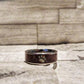 Titanium Dog Paw Print Ring with Opal & Koa Wood, Scratch-Resistant Comfort-Fit Band (Unisex)