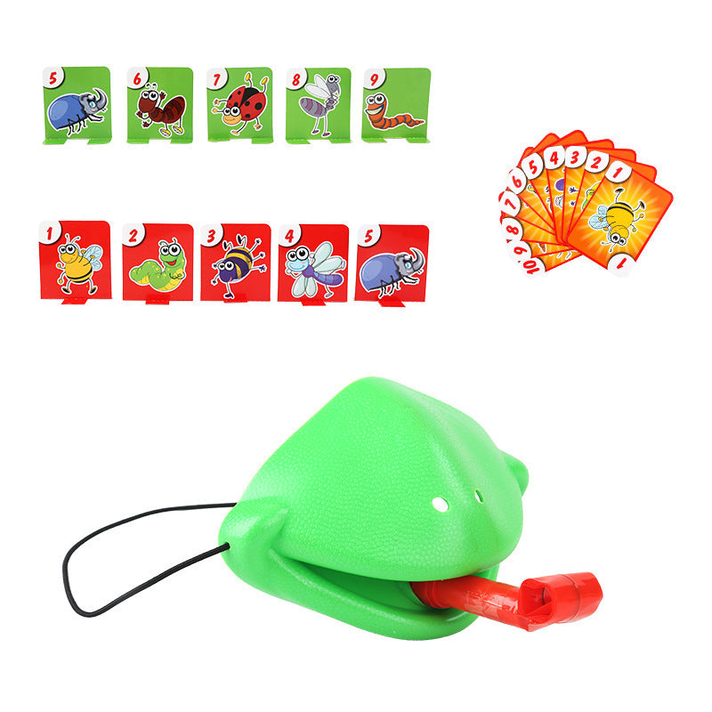 Interactive Fun: Frog/Chameleon Sticking Tongue Out Game Toy (Hand-Eye Coordination).