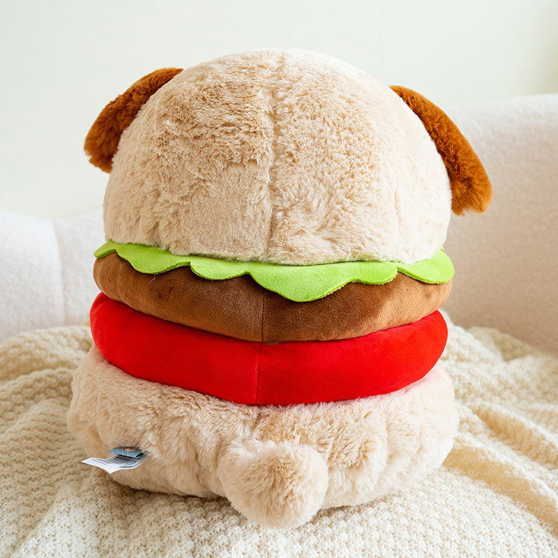 Fast Food Fun: Creative Hot Dog & Hamburger Dog Plush Doll/Pillow (Cotton, $\mathbf{23}$–$\mathbf{40\text{cm}}$).
