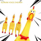 Pet Dog Squeak Toy – Screaming Chicken Rubber Chew Toy (Durable Yellow Exhaust Chicken)